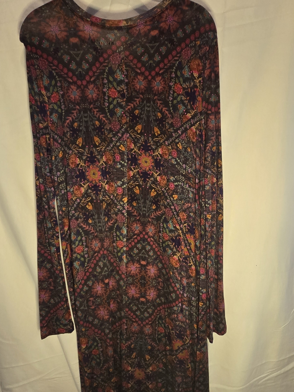 NATURAL LIFE Multicolor Floral Print Long Sleeve Maxi Dress **POCKETS** - Picture 6 of 6